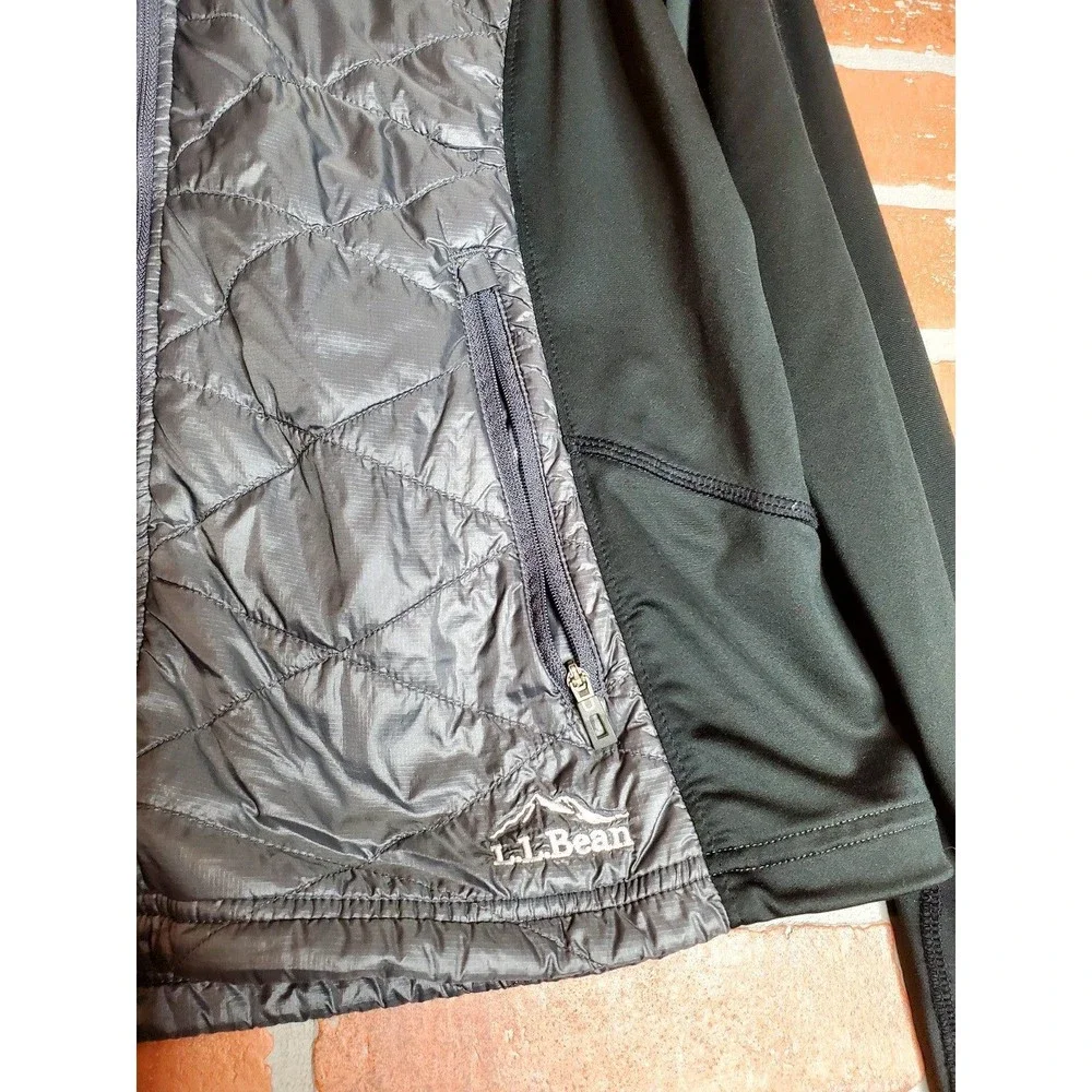 LL Bean Black Gray Wind Breaker Jacket Womens Size M - Picture 2 of 8